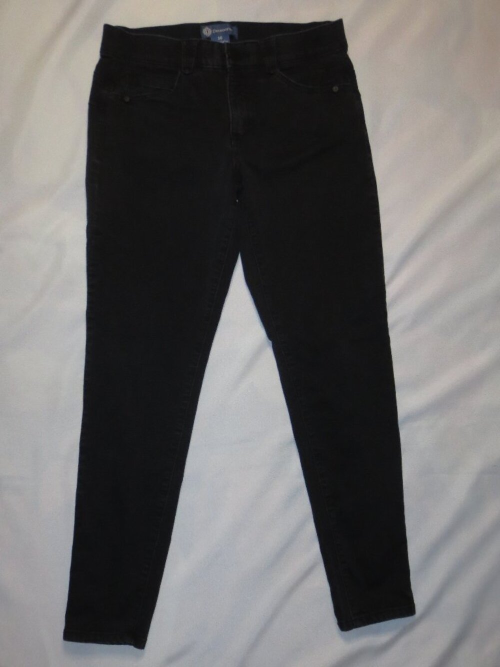 DEMOCRACY womens JEANS washed black “Ab” SOLUTION stretch DENIM SIZE 10